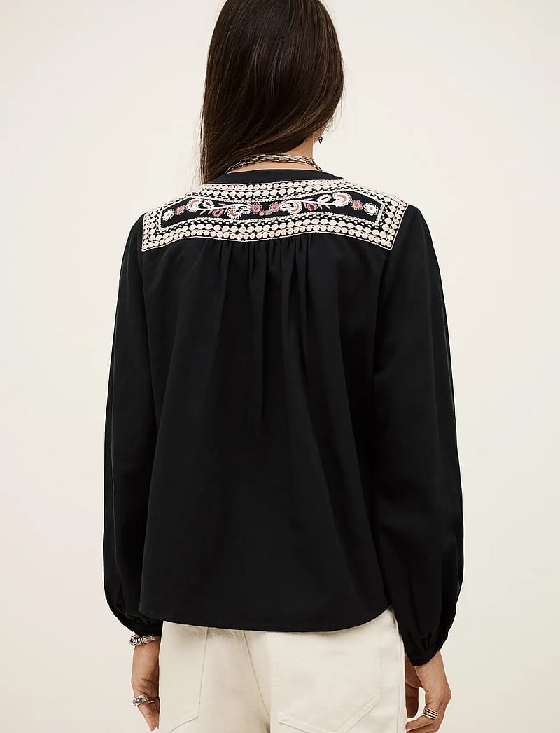 BA&SH AALEC Floral Embroidered Blouse Top