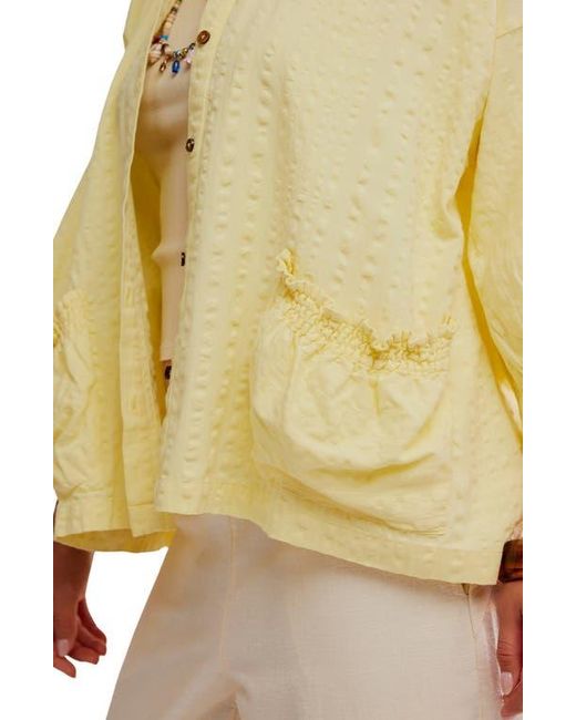 Free People Free-Est Just Like Me Seersucker Shirt Tunic Top