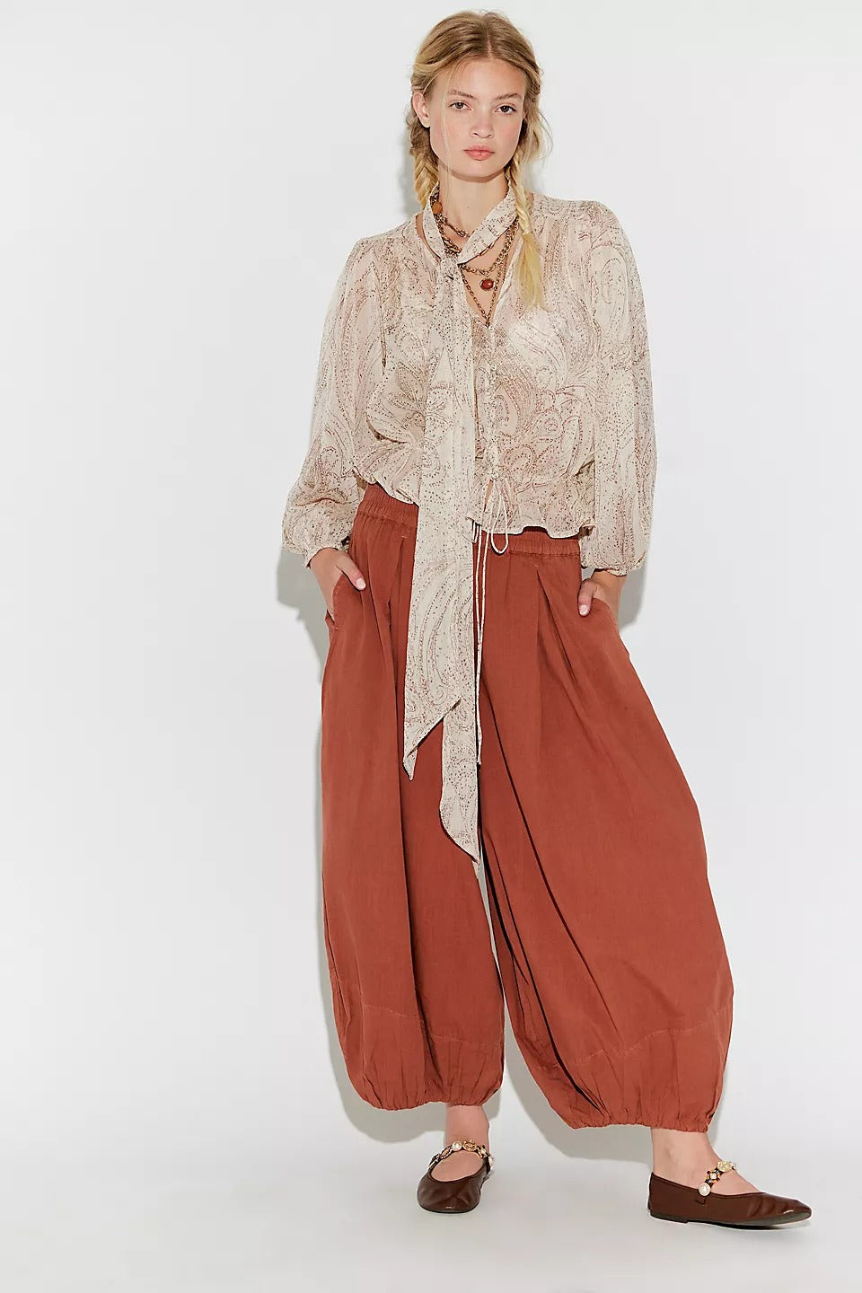 Free People Moonflower Balloon Trousers Pants