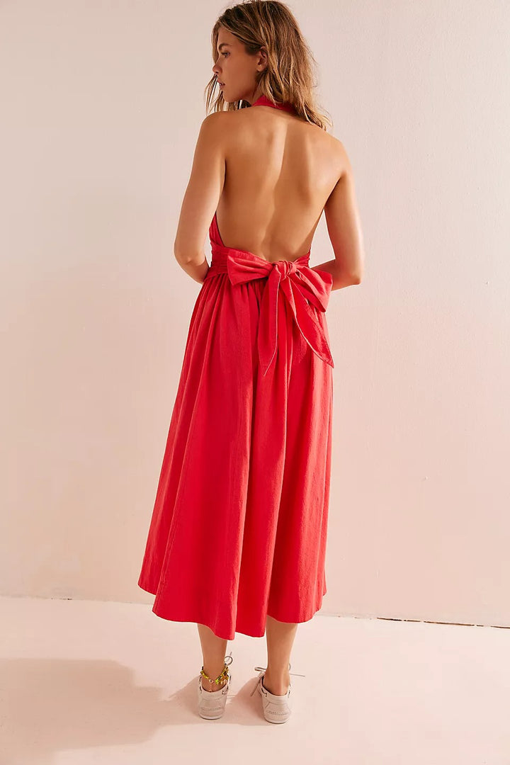 Free People Free-Est Back At It Halter Midi Dress