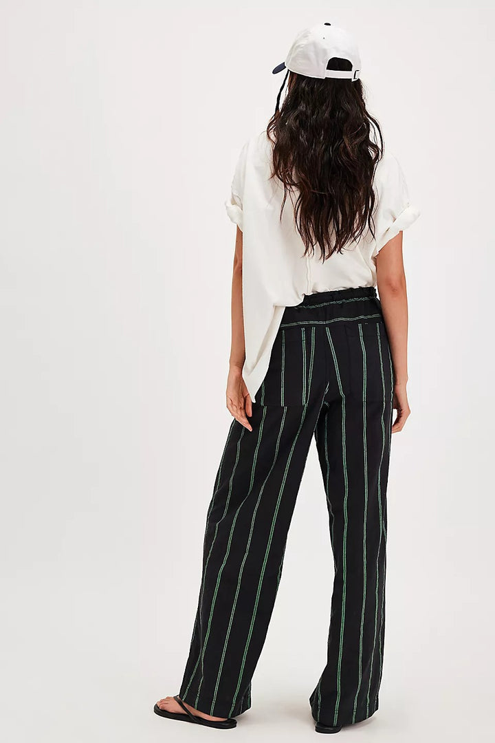 Free People Hudson Canyon Textured Striped Pants