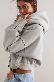 Free People We The Free Mercer Solid Oversized Slouchy Hoodie Top Jacket