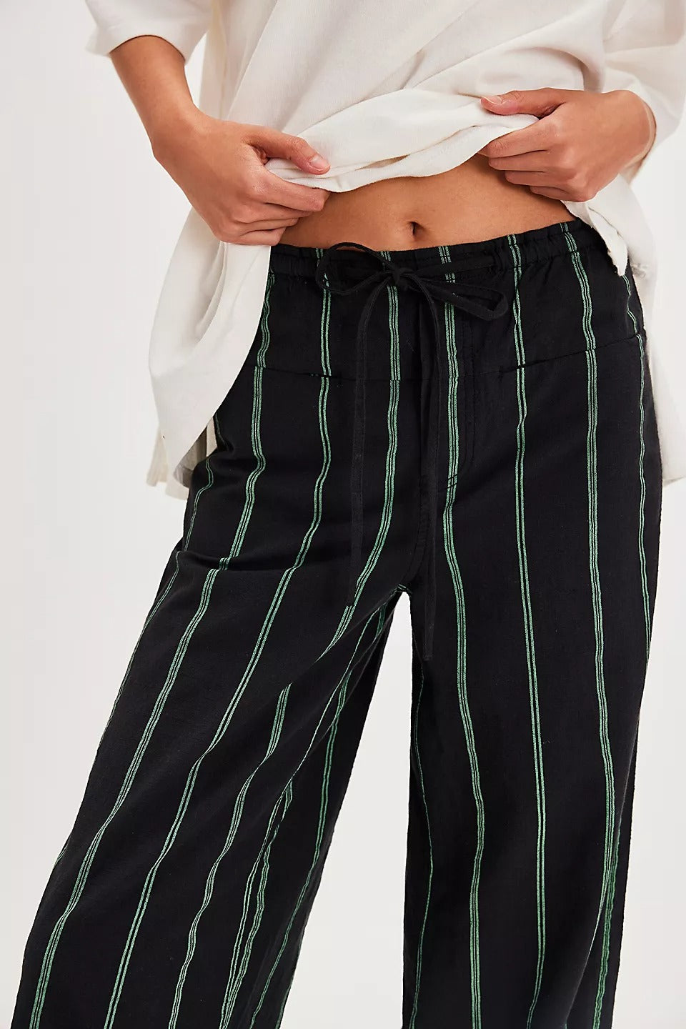 Free People Hudson Canyon Textured Striped Pants
