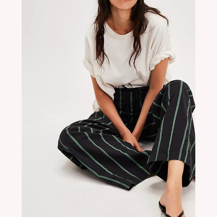 Free People Hudson Canyon Textured Striped Pants