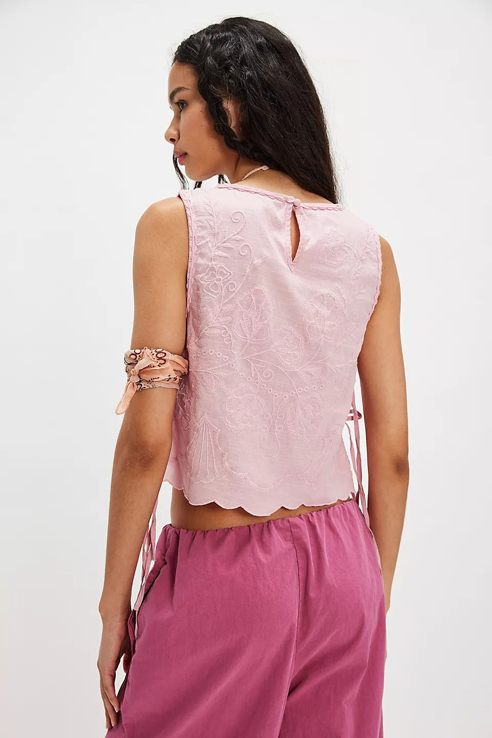 Free People Faded Gardens Tank Cropped Top