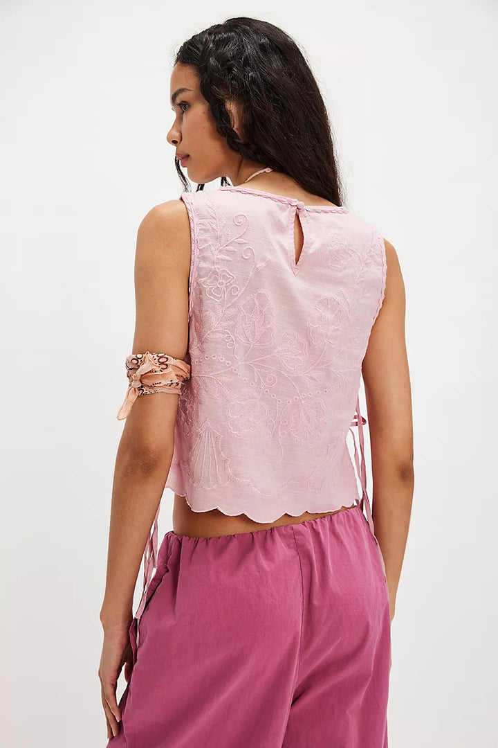 Free People Faded Gardens Tank Cropped Top