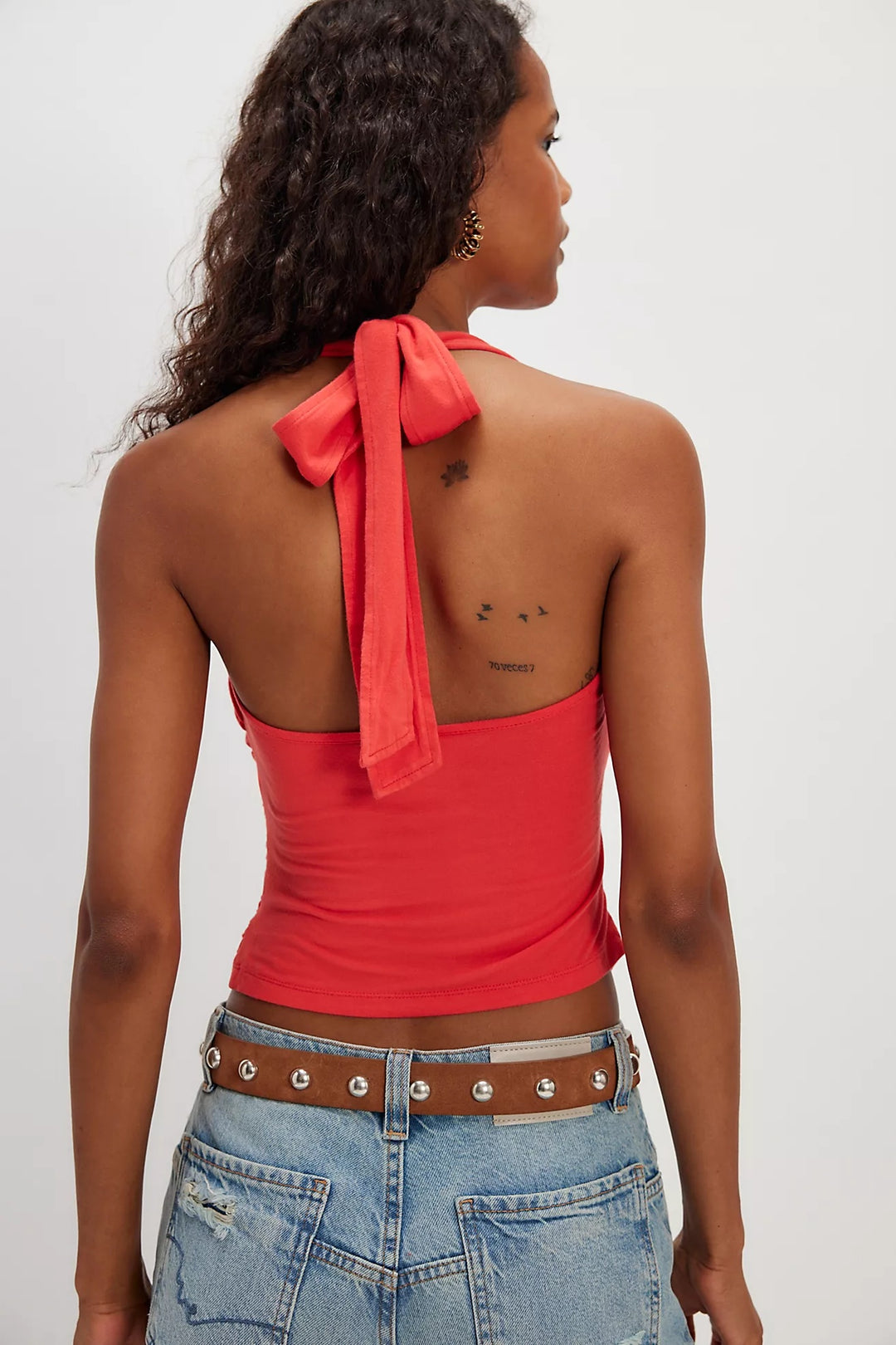 Free People Electric Bloom Halter Blouse Top