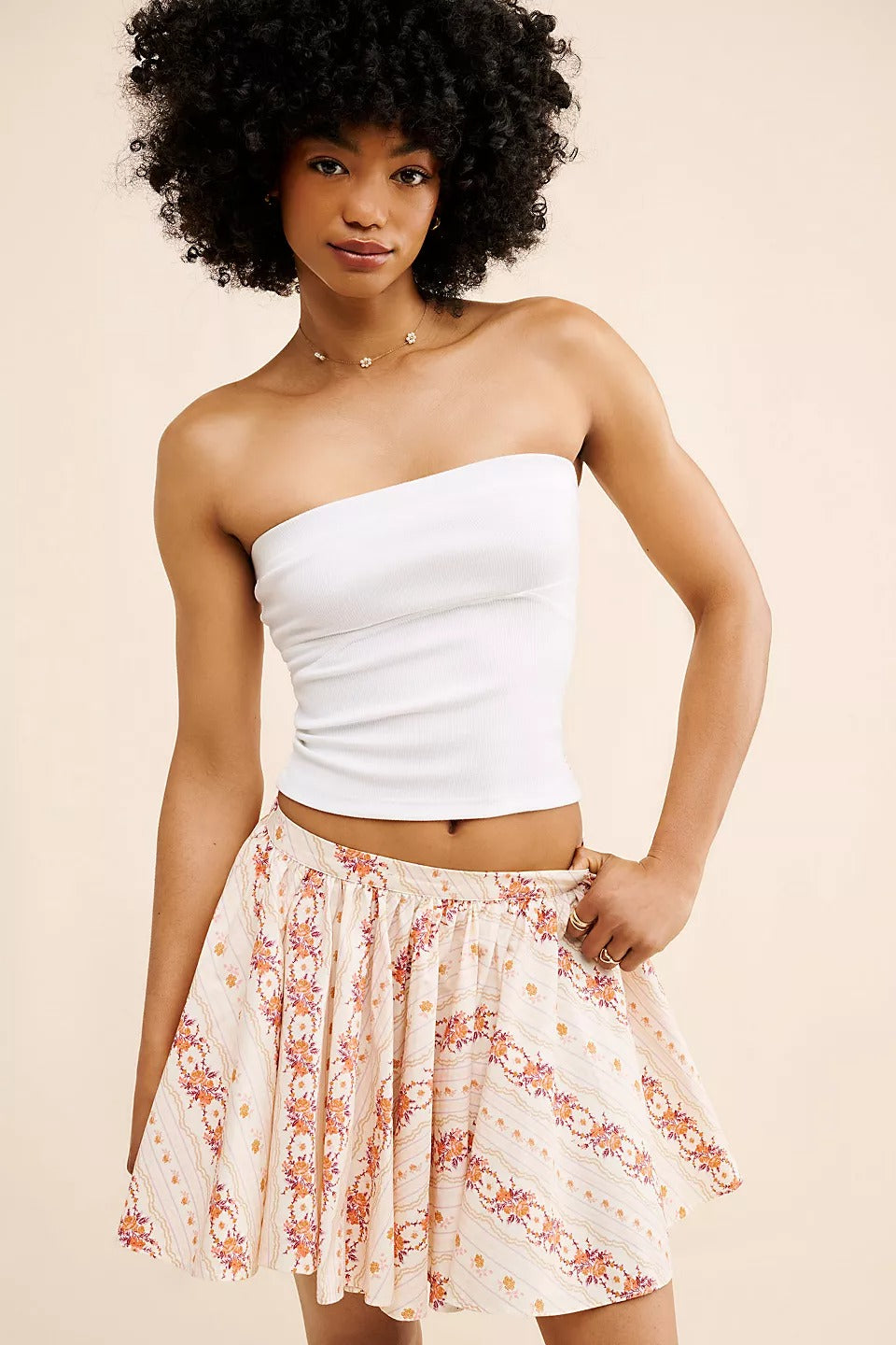 Free People Gaia Printed Mini Skirt
