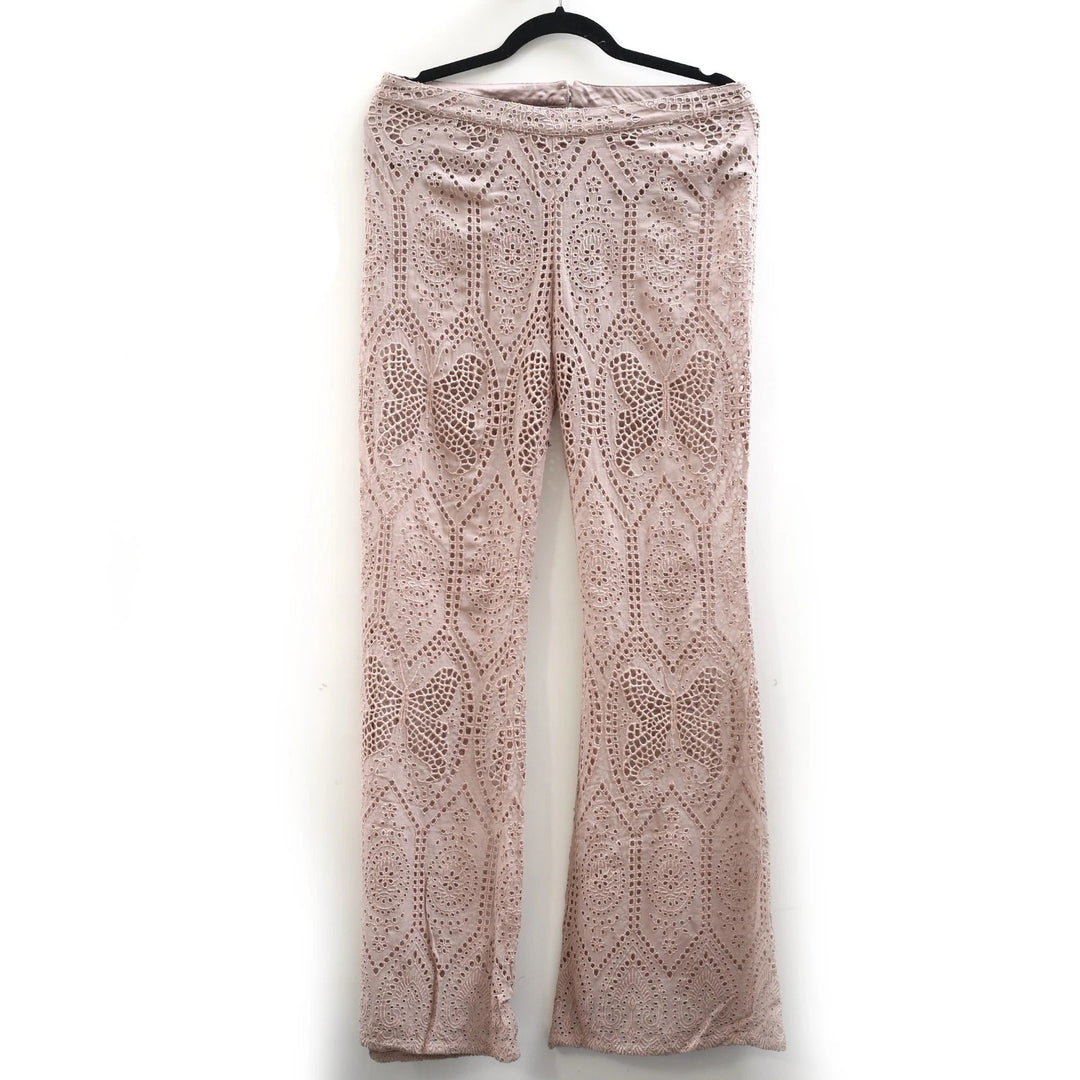 Odd Molly Anthropologie Eyelet Embroidered Pants