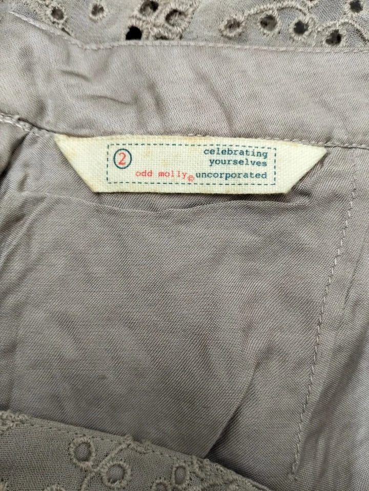Odd Molly Anthropologie Eyelet Embroidered Pants