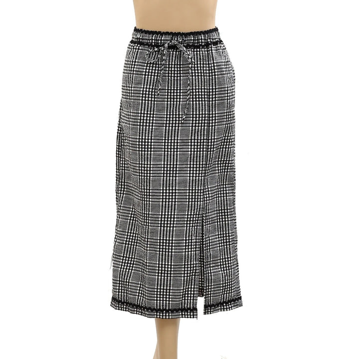 Free People Penelope Gingham Midi Skirt