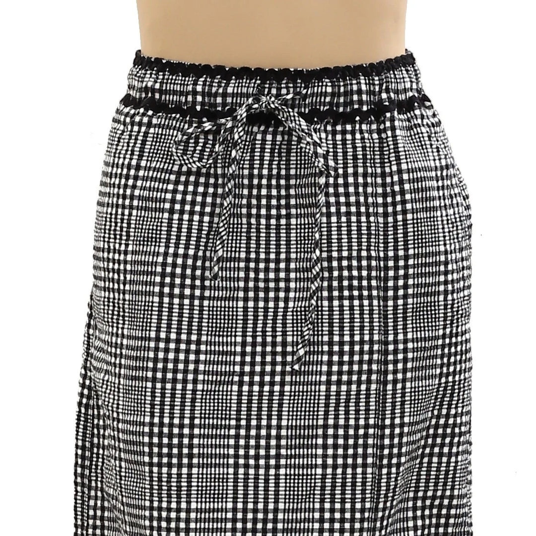 Free People Penelope Gingham Midi Skirt