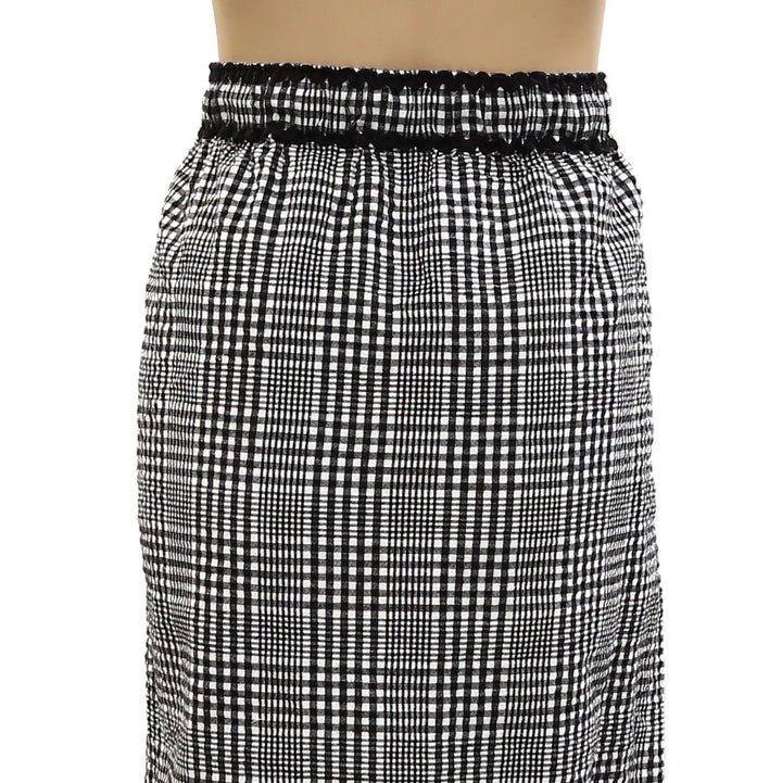 Free People Penelope Gingham Midi Skirt