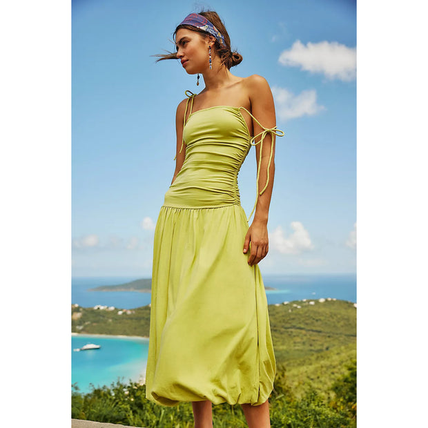 Free People FP Beach Free Est Liza Drop-Waist Midi Dress