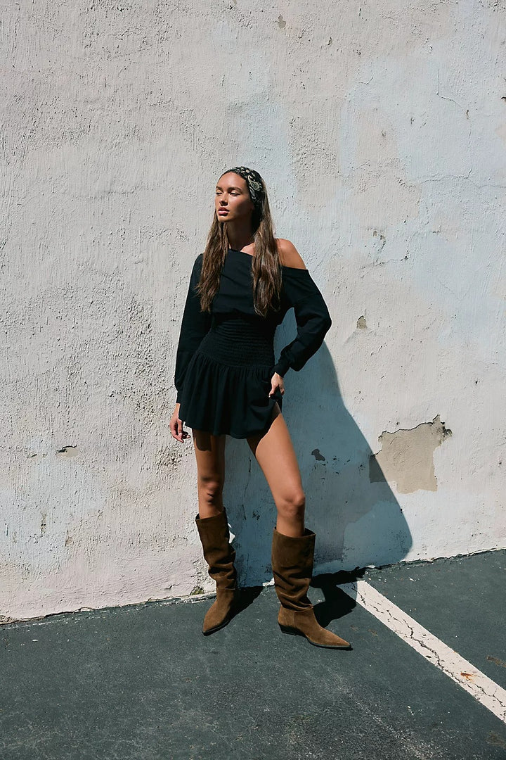 Free People Free-Est Scorching Hot Long-Sleeve Mini Dress