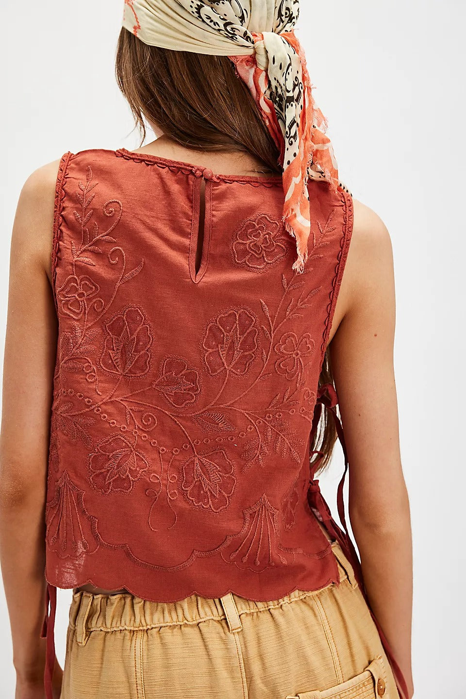 Free People Faded Gardens Tank Cropped Top