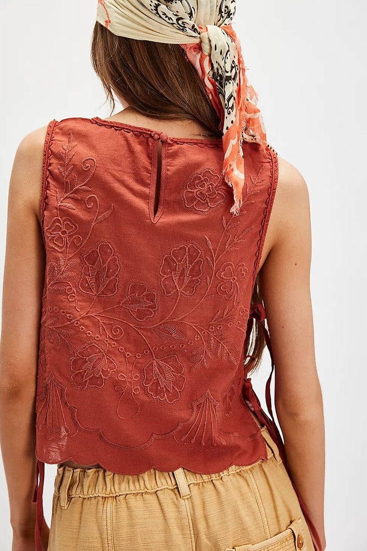 Free People Faded Gardens Tank Cropped Top