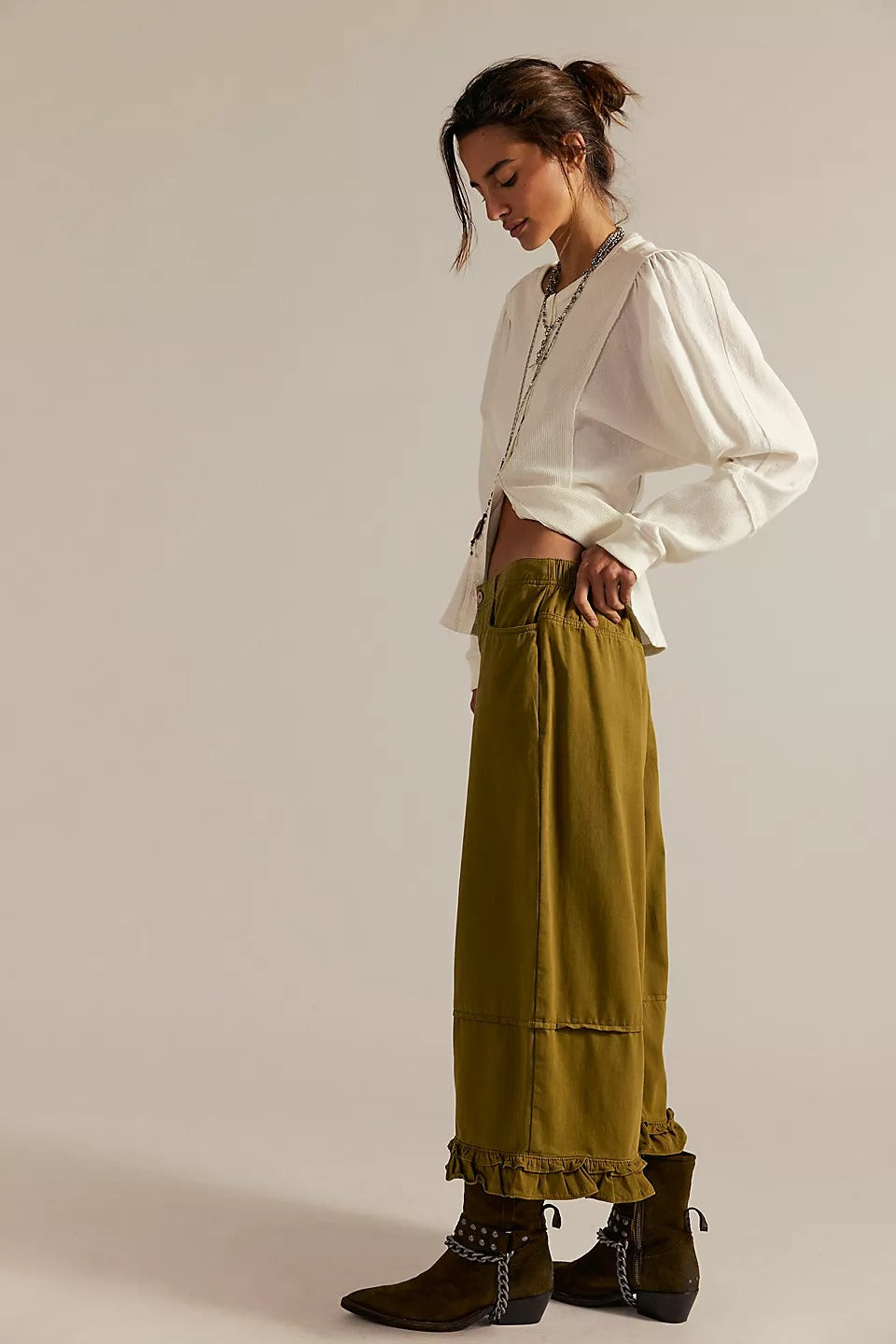 Free People We The Free Love Me Not Bloomer Jeans Pants