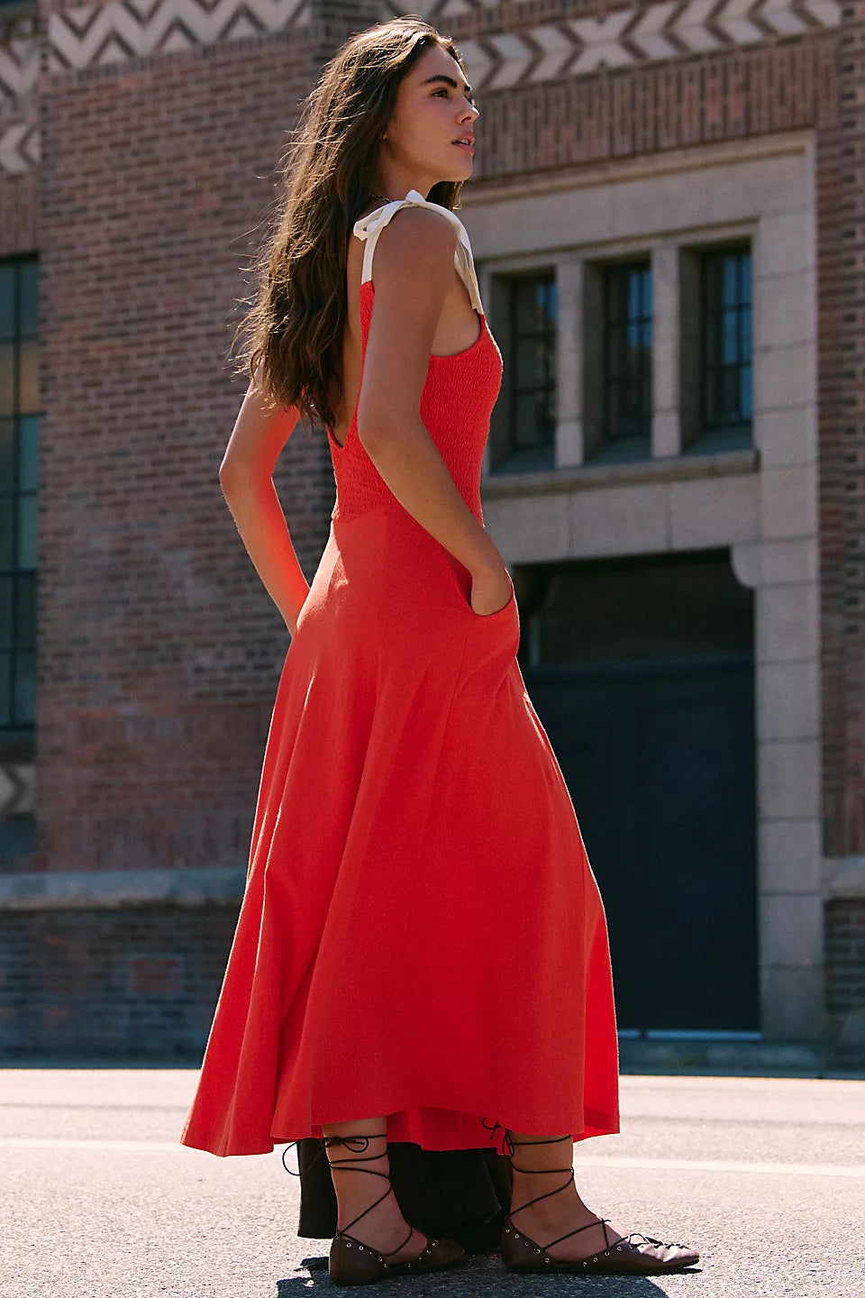 Free People Free-Est Cecelia Solid Midi Dress