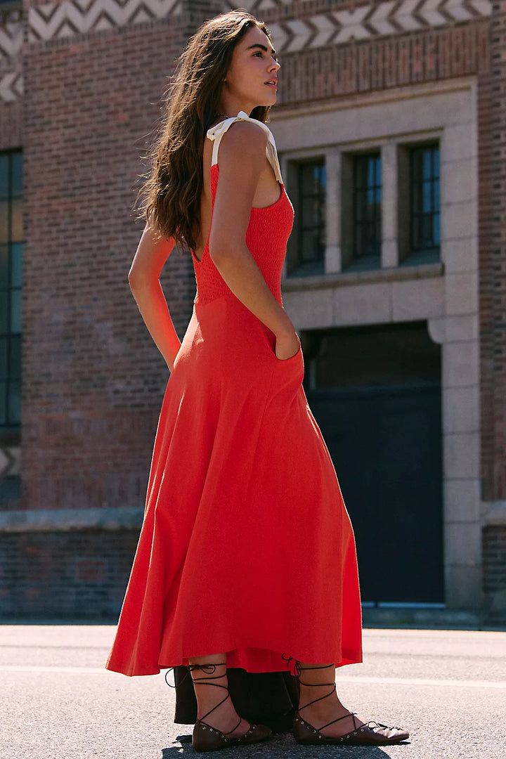 Free People Free-Est Cecelia Solid Midi Dress