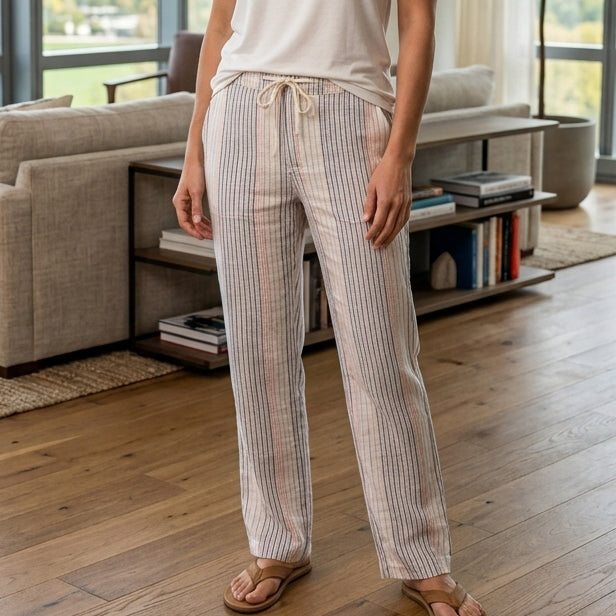 Sundance Catalog Striped Printed High waisted Pant