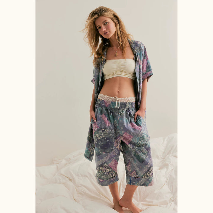Free People Intimately Bedside Babe Slim Bermuda Shorts