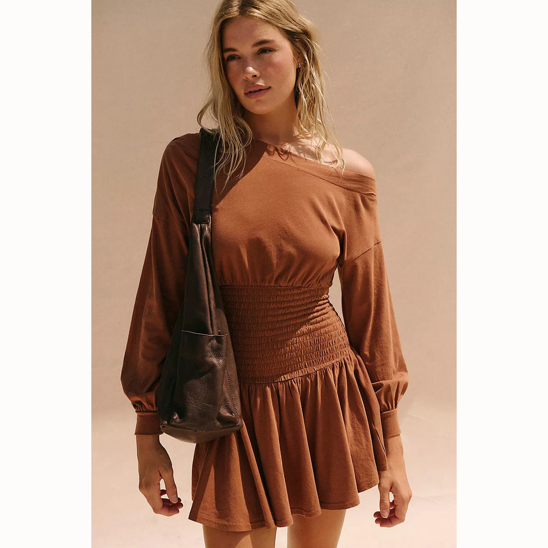 Free People Free-Est Scorching Hot Long-Sleeve Mini Dress – White Chocolate Couture Free People Free-Est Scorching Hot Long-Sleeve Mini Dress – White Chocolate Couture