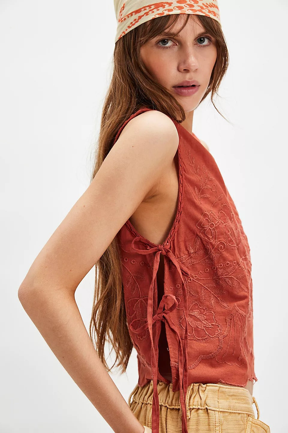 Free People Faded Gardens Tank Cropped Top