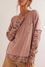 Free People We The Free Day Dreaming Twofer Oversized Sweatshirt Top