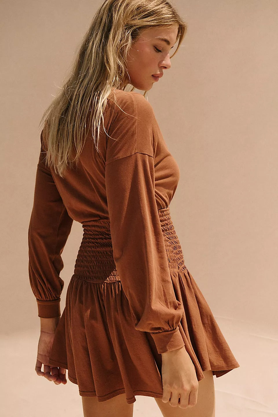 Free People Free-Est Scorching Hot Long-Sleeve Mini Dress