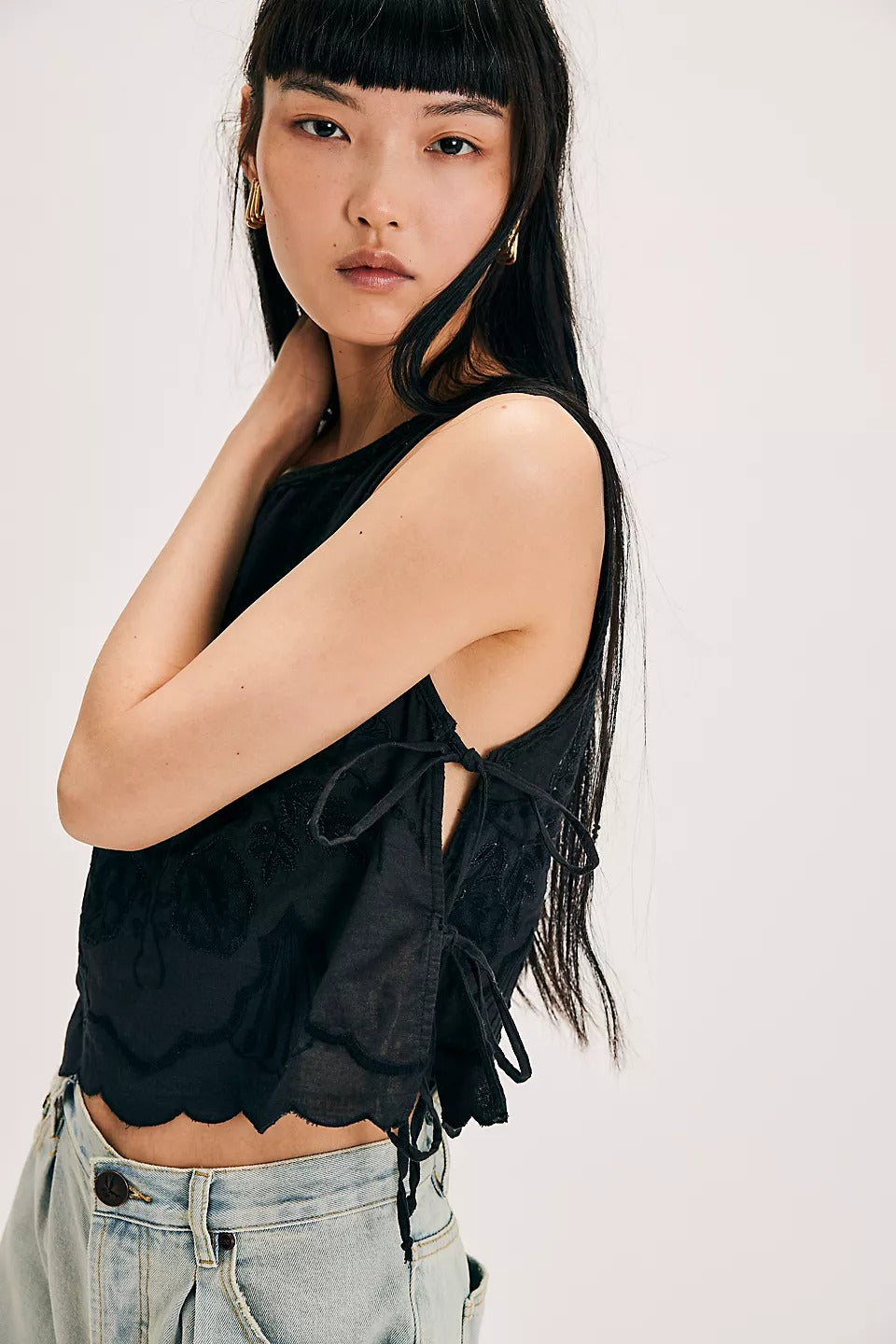 Free People Faded Gardens Tank Cropped Top