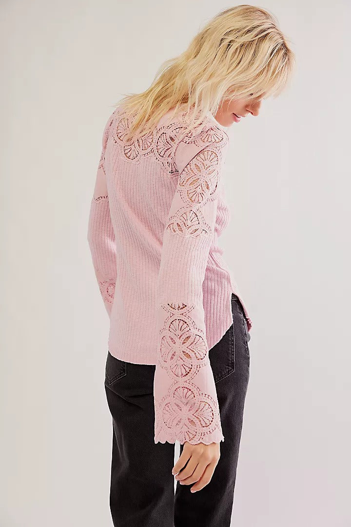 Free People Olivia Lace Tunic Top