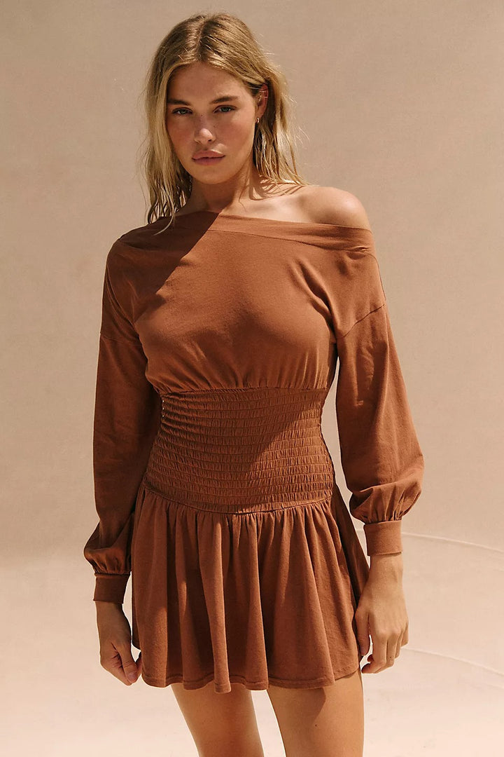 Free People Free-Est Scorching Hot Long-Sleeve Mini Dress