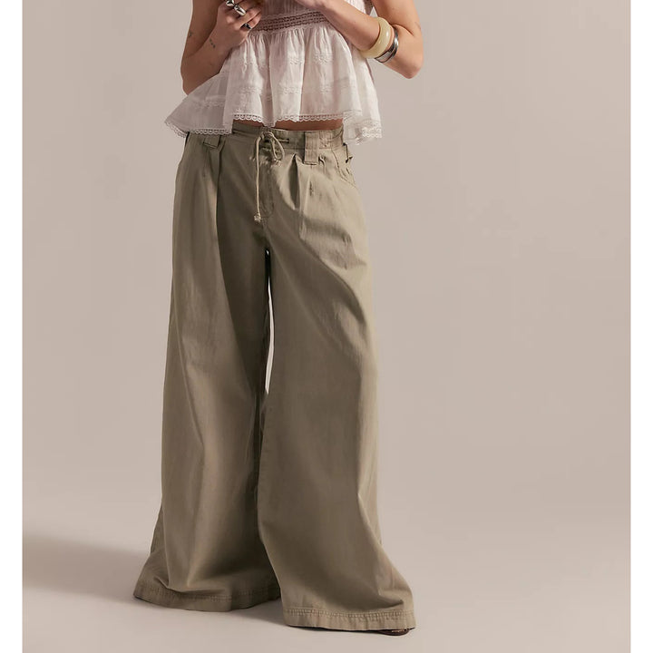 Free People Julien Wide-Leg Chino Trouser Pants