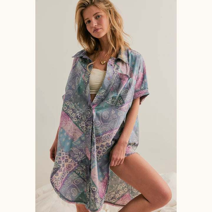 Free People Intimately Bedside Babe Sleep Shirt Tunic Top