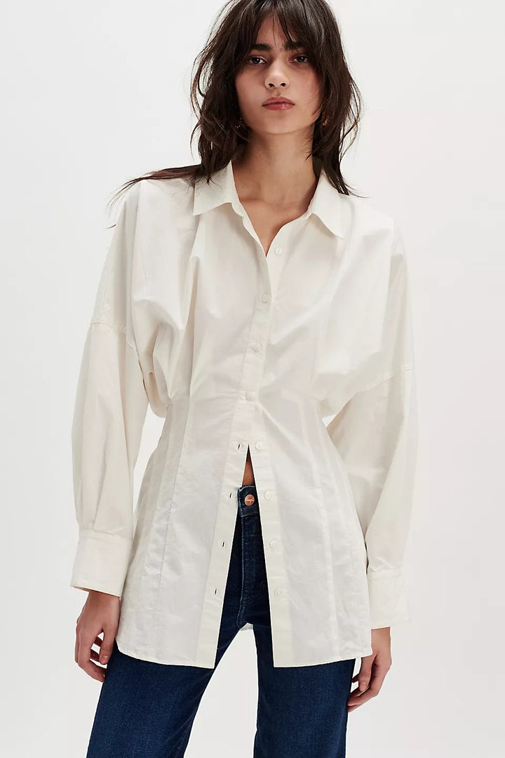 Free People Carlie Shirt Tunic Top