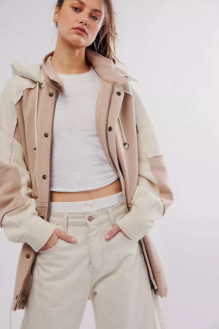 Free People Radio Cardi Hoodie Jacket Top