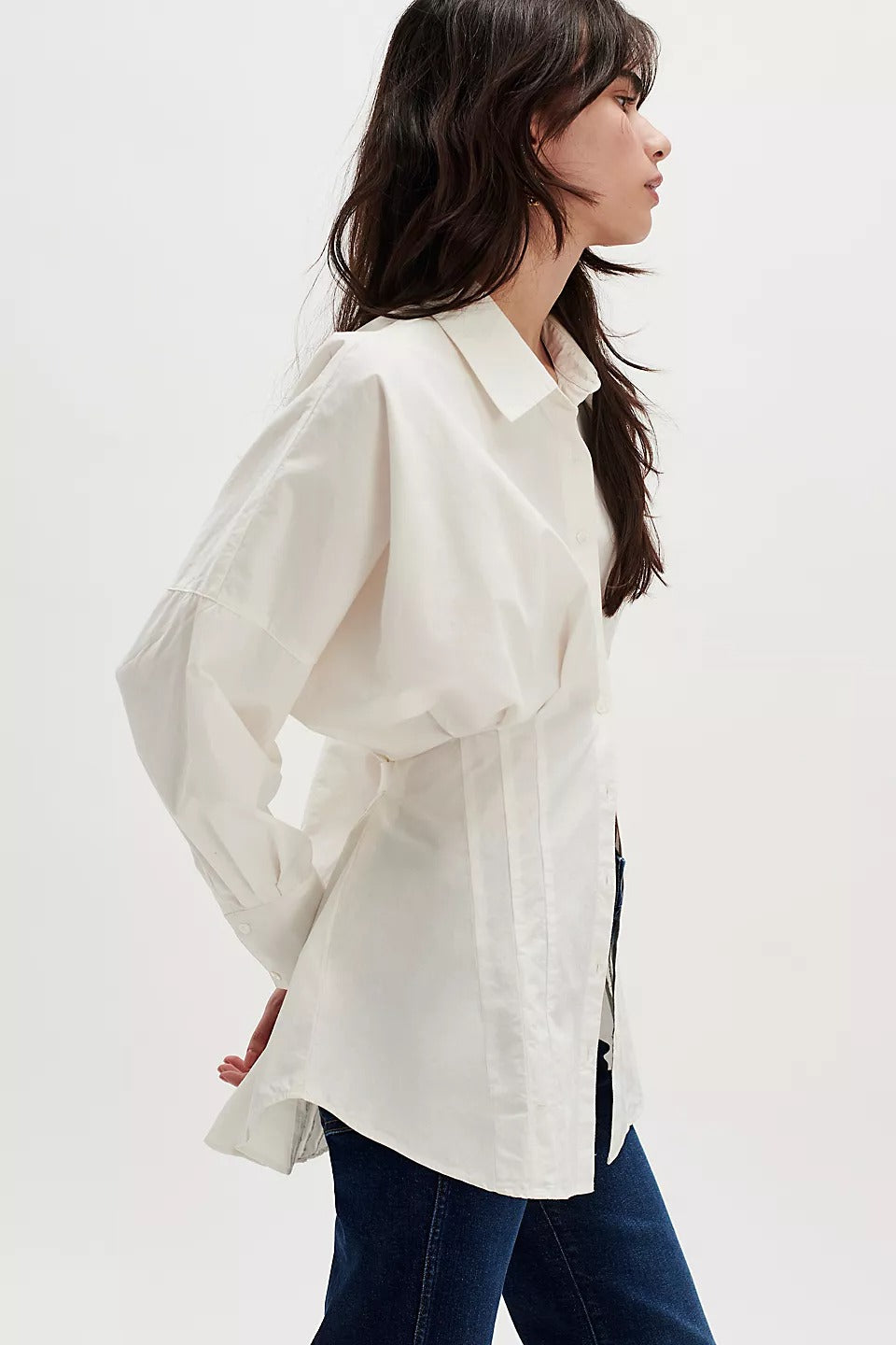 Free People Carlie Shirt Tunic Top