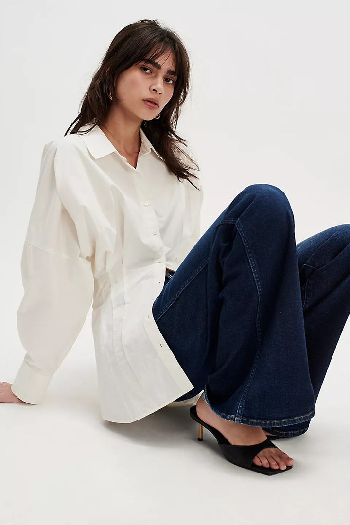 Free People Carlie Shirt Tunic Top