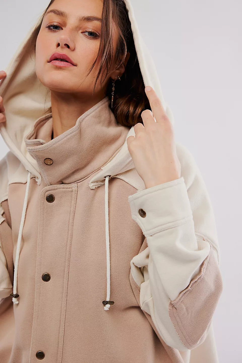 Free People Radio Cardi Hoodie Jacket Top