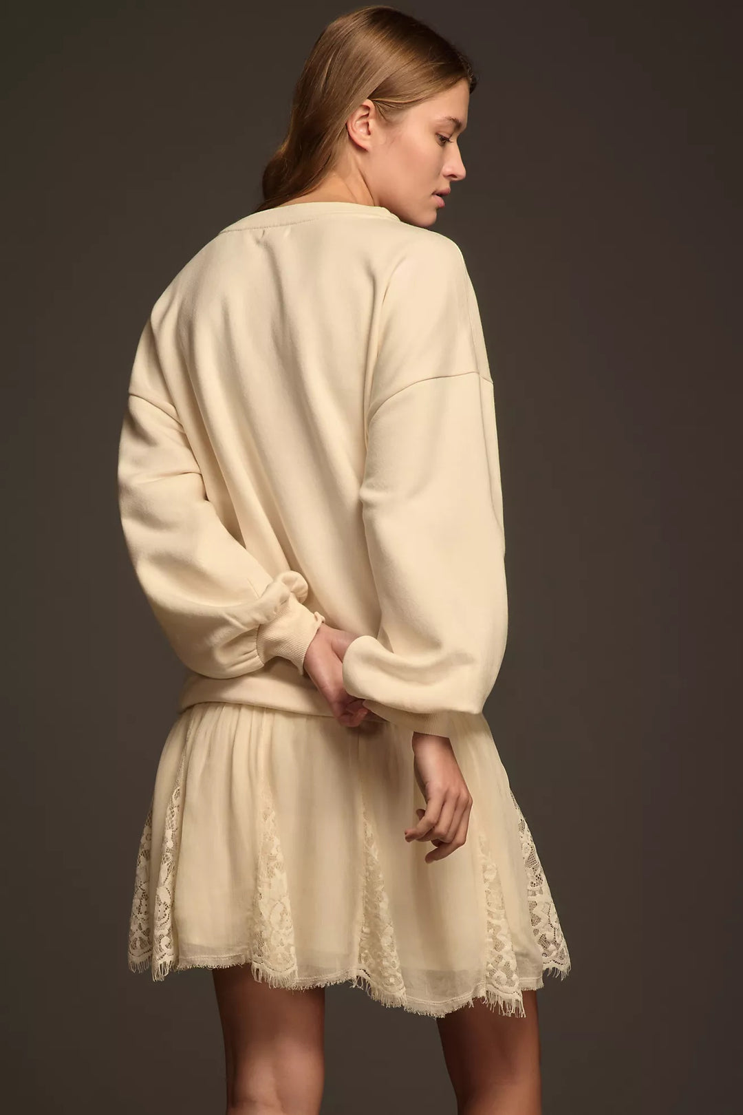 By Anthropologie Pilcro Sweatshirt Twofer Mini Dress