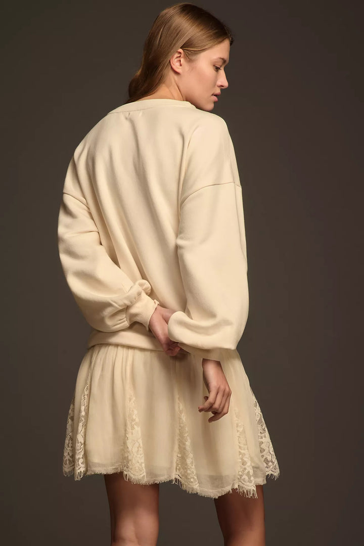 By Anthropologie Pilcro Sweatshirt Twofer Mini Dress