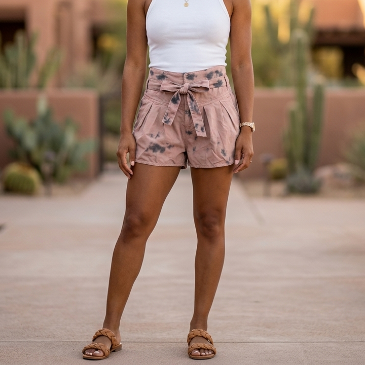 Free People Tie & Dye Shorts