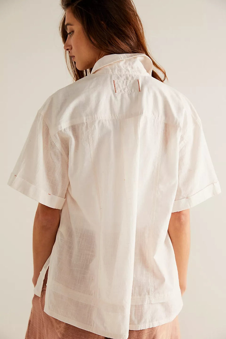 Free People We The Free Super Bloom Shirt Blouse Top