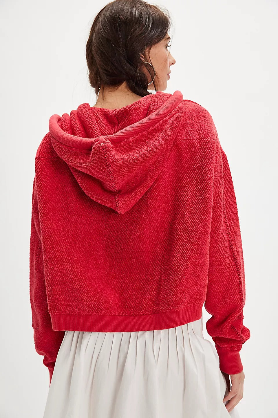 Free People So Lush Sweatshirt Hoodie Jacket Cropped Top