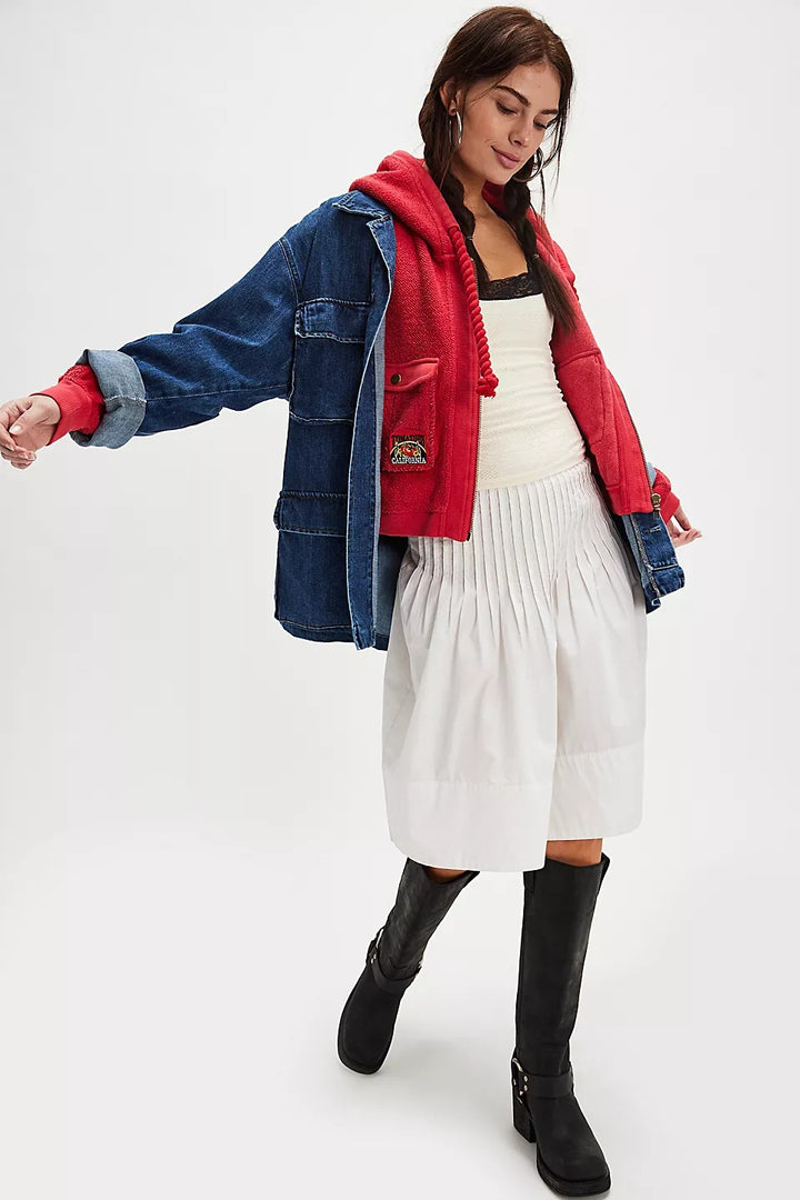 Free People So Lush Sweatshirt Hoodie Jacket Cropped Top