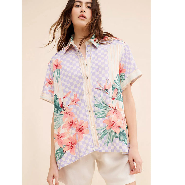 Free People We The Free Retro Tropics Shirt Top