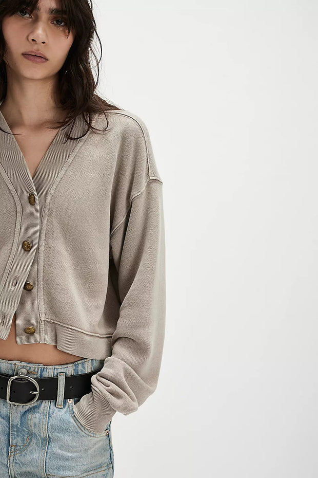 Free People Grace Cardi Sweatshirt Top