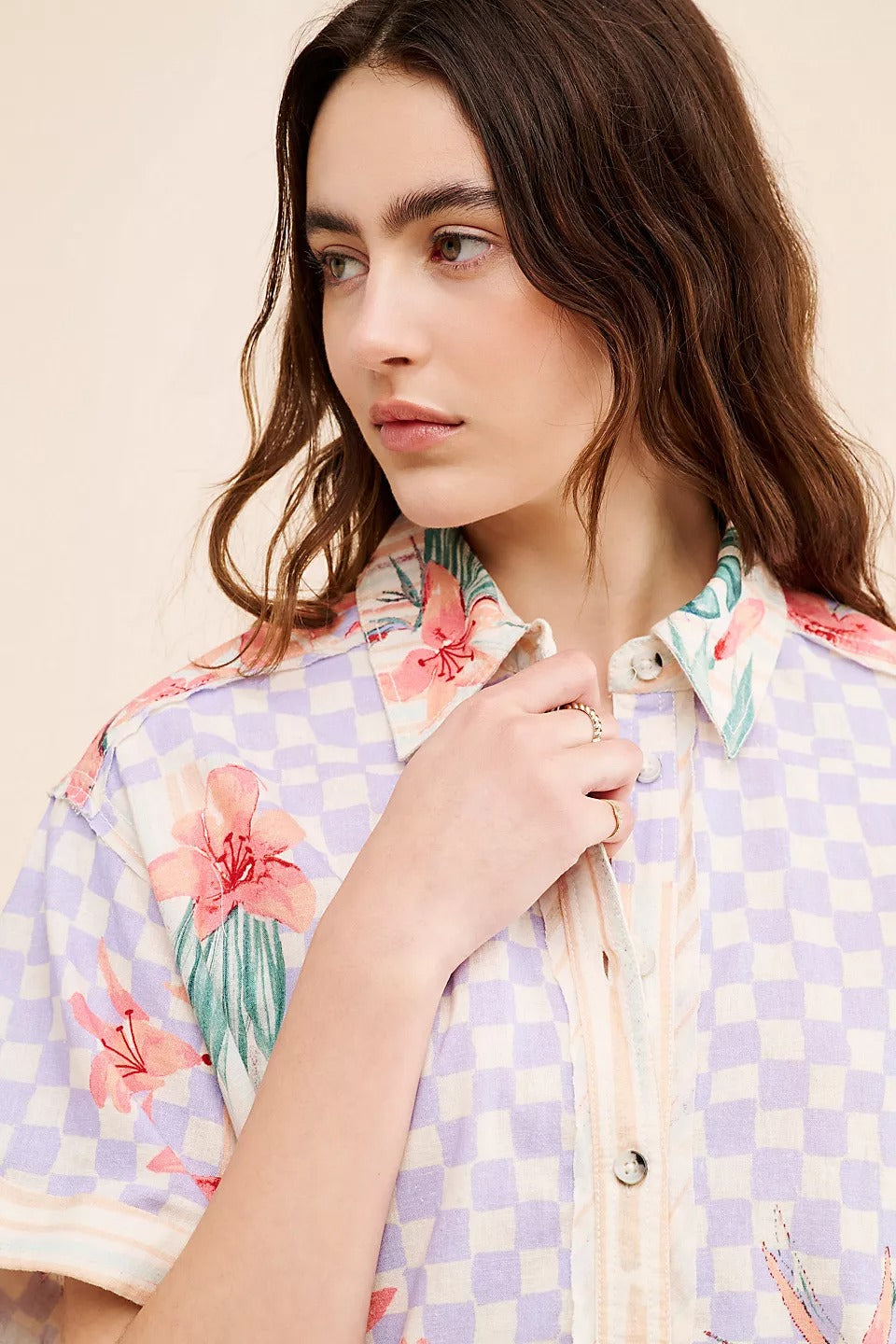 Free People We The Free Retro Tropics Shirt Top