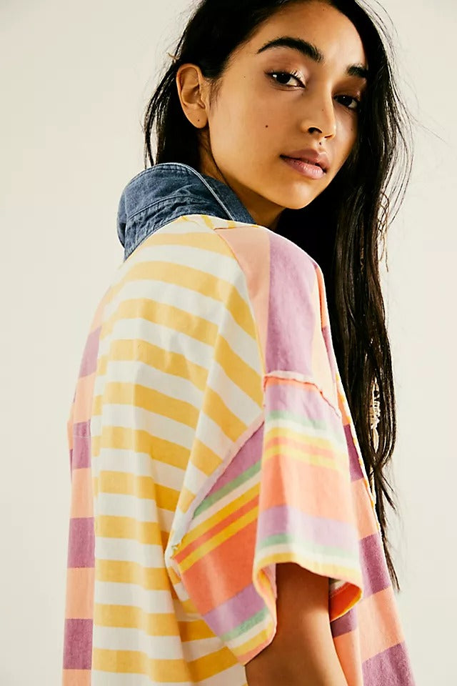 Free People Charlie Tee Tunic Mini Dress